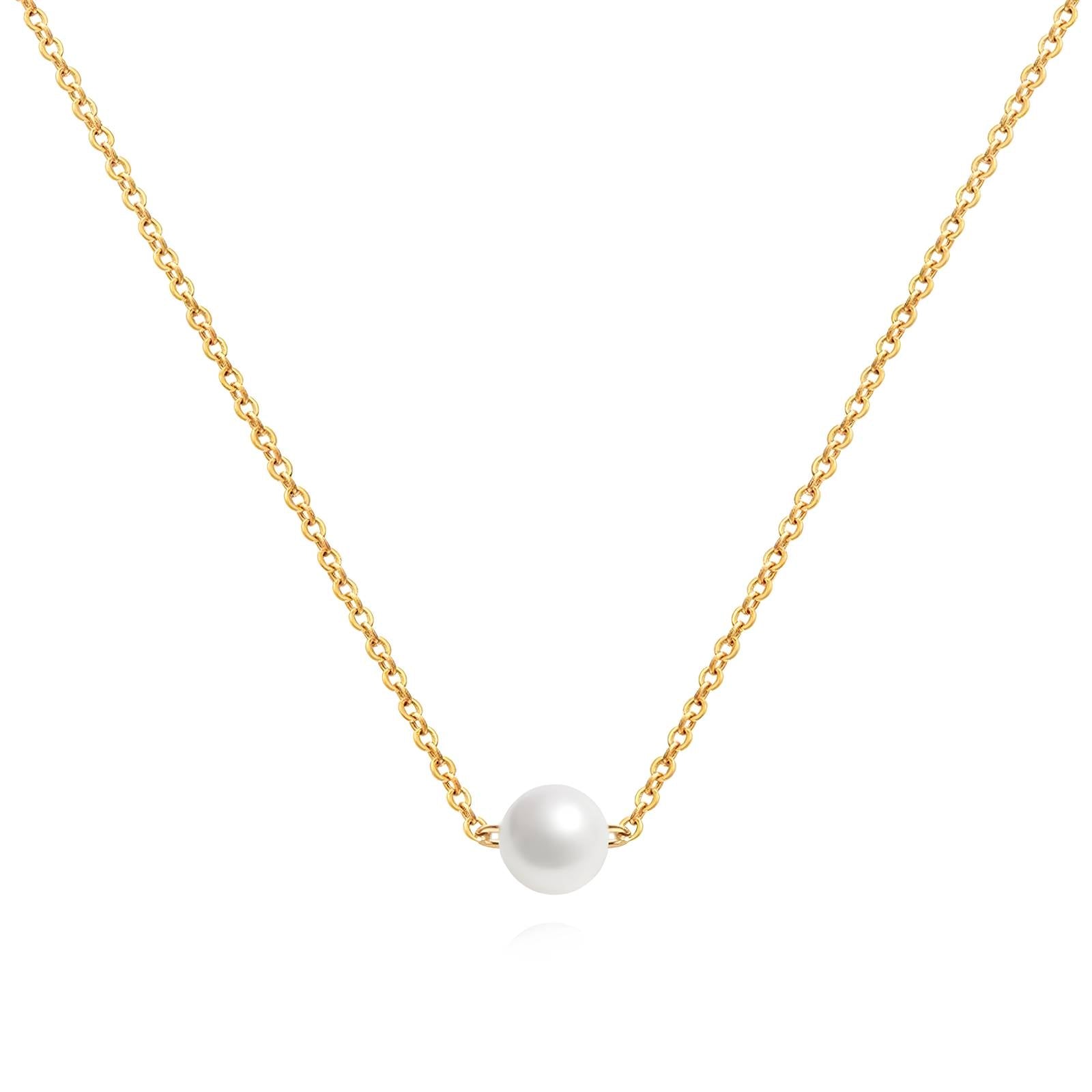 Necklace, 18K gold plated steel