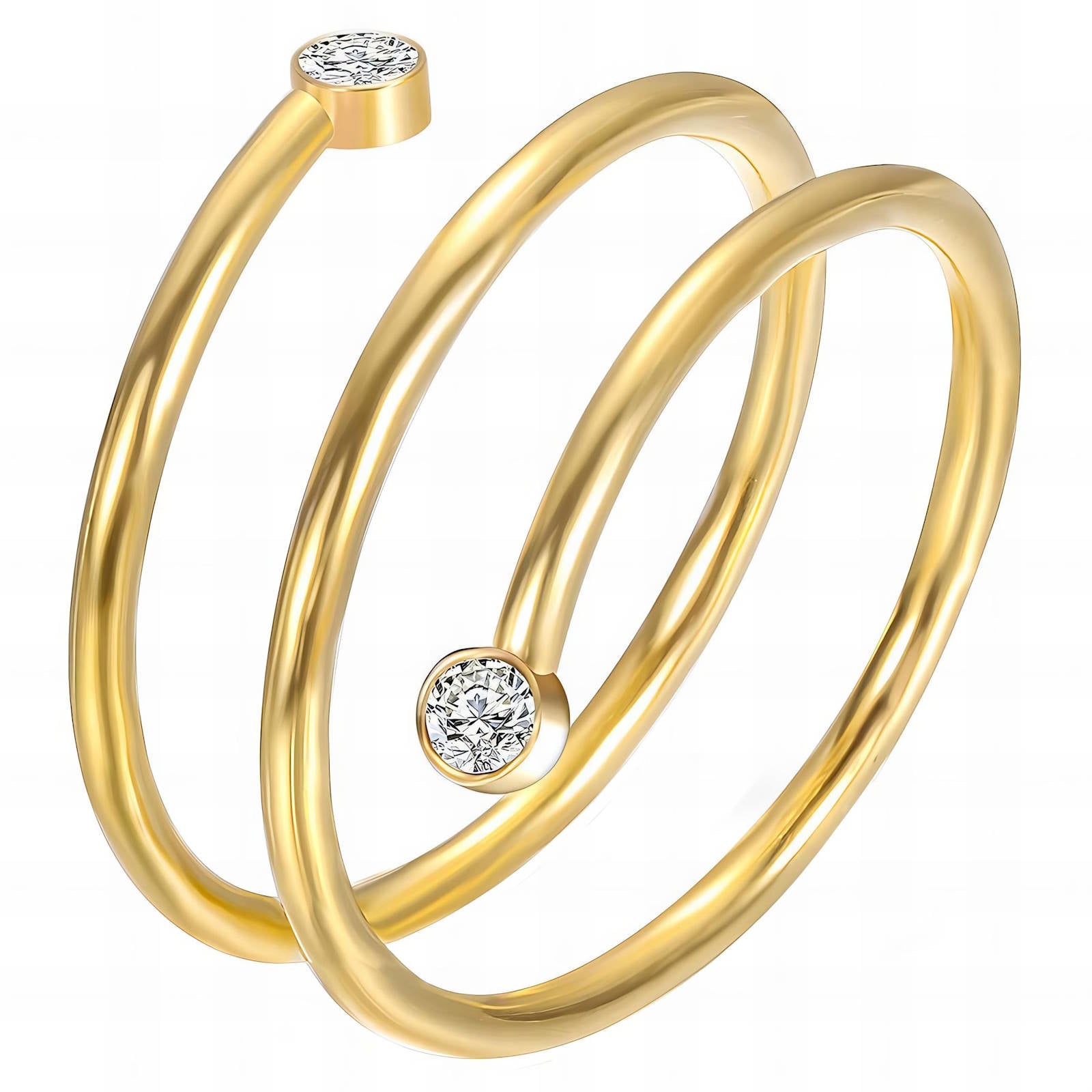 Ring, 18K gold plated steel