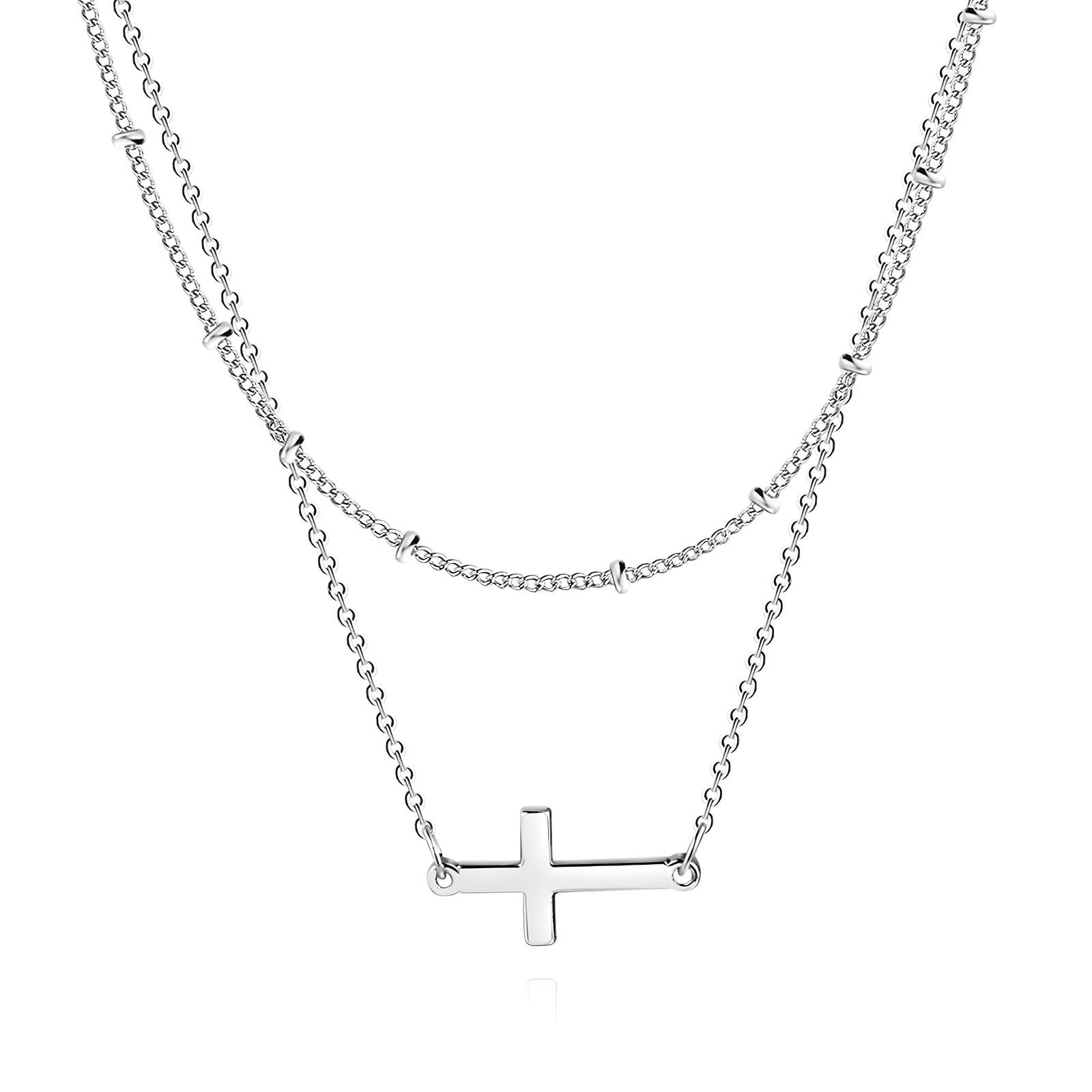 "Crosses" Necklace, Stainless Steel