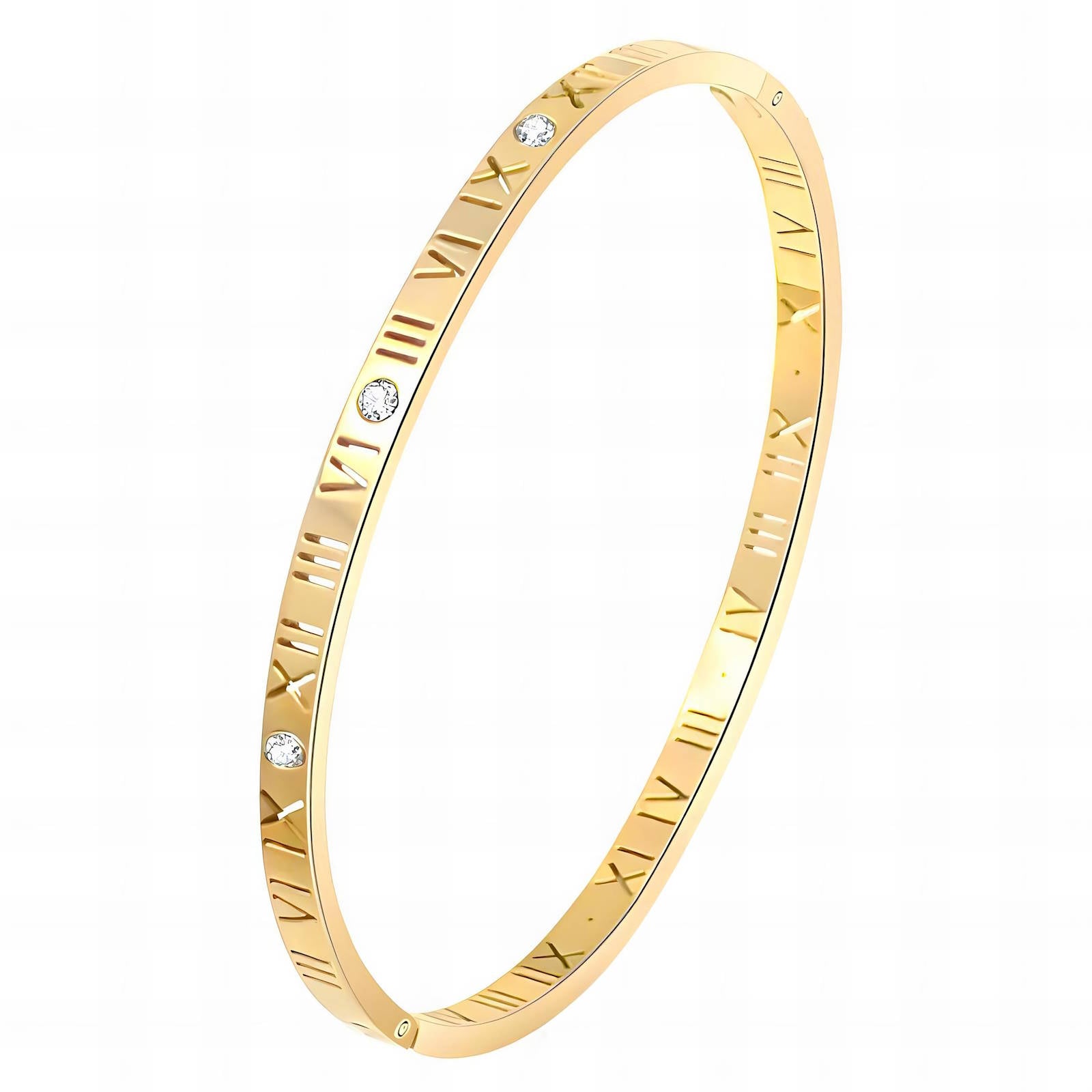 Bracelet, 18K gold plated steel