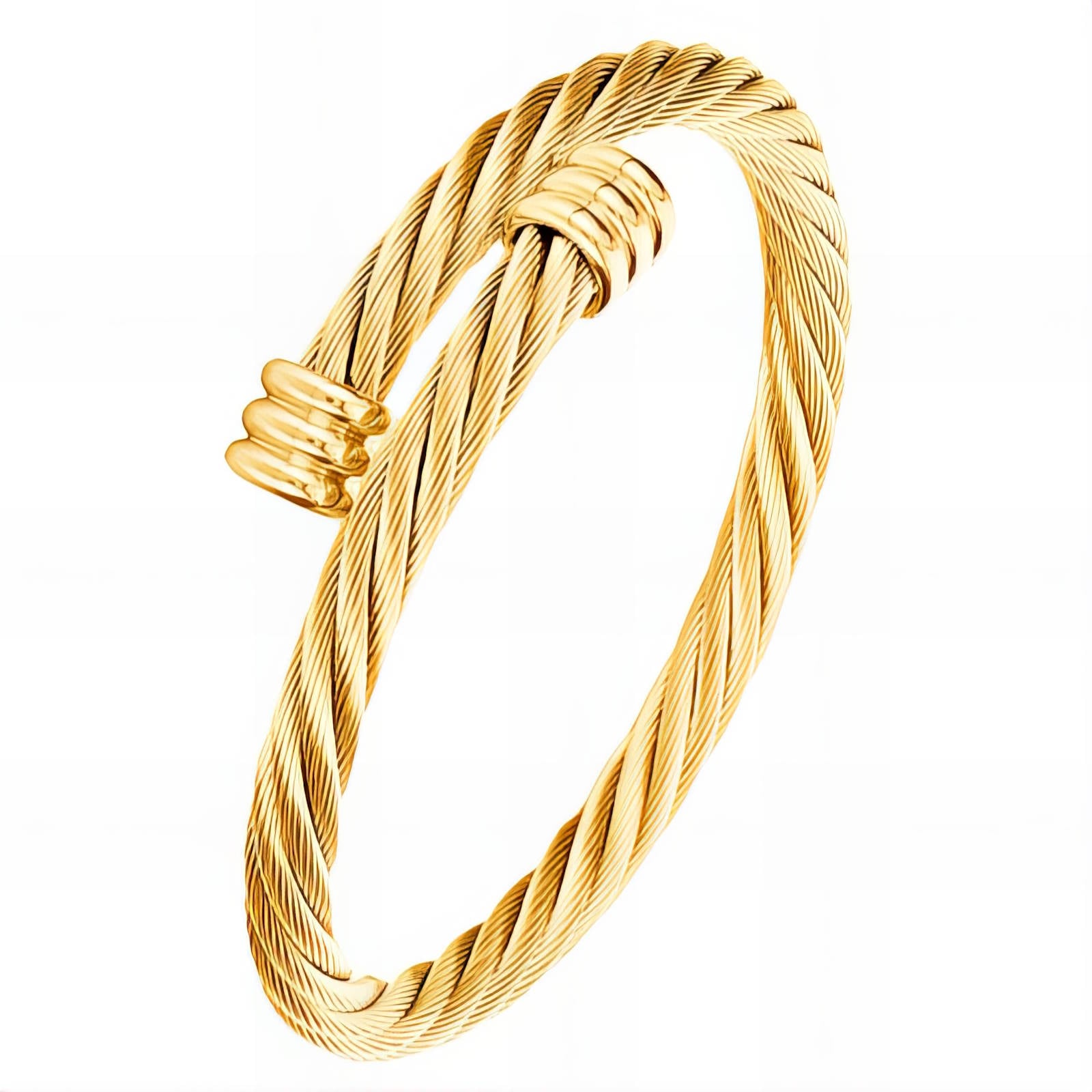 Bracelet, 18K gold plated steel