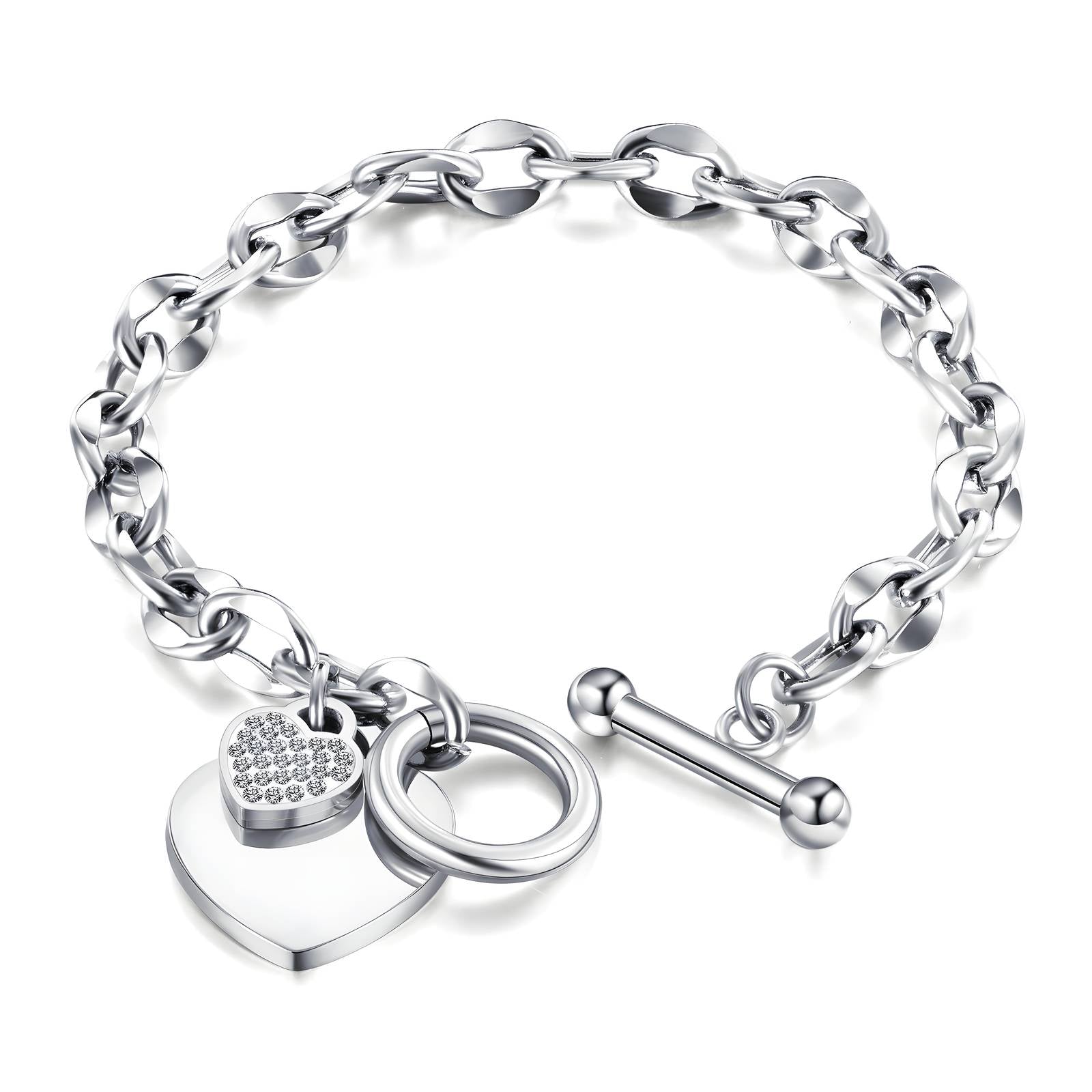 "Heart" Bracelet, Stainless Steel