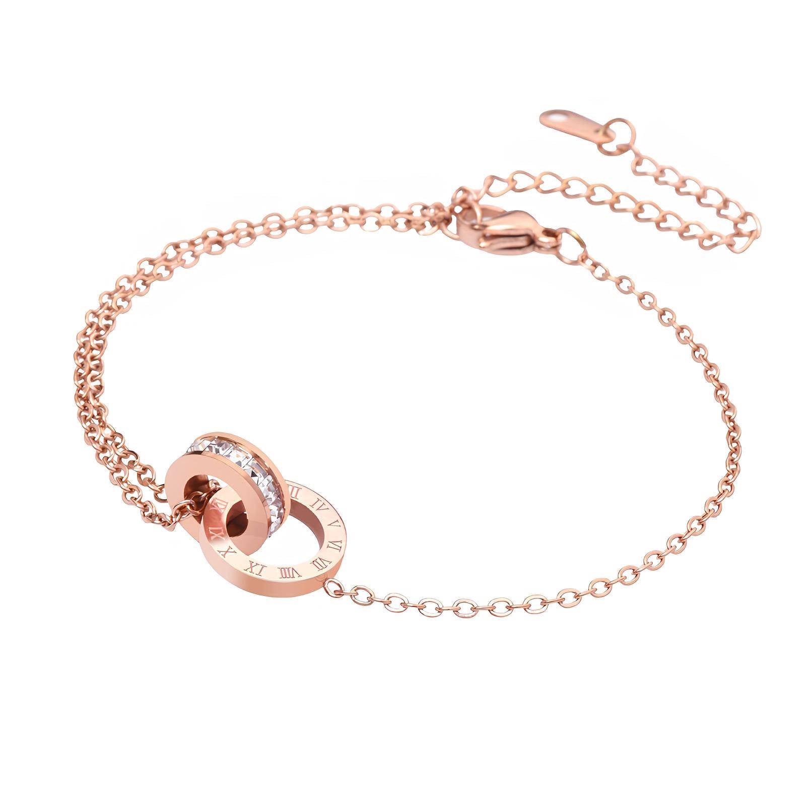 Anklet, 18K gold plated steel