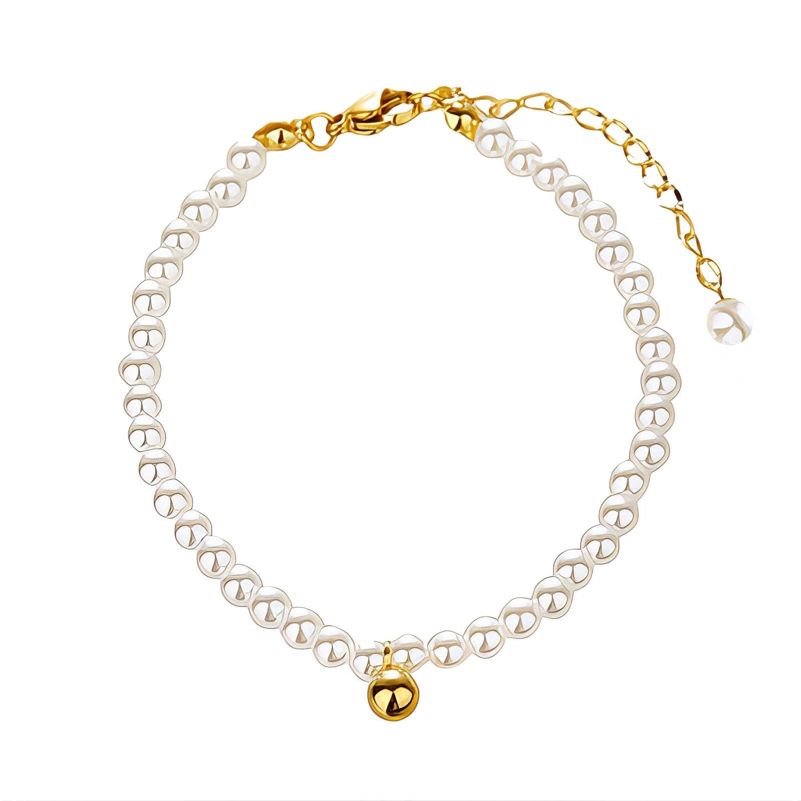 Anklet, 18K gold plated steel