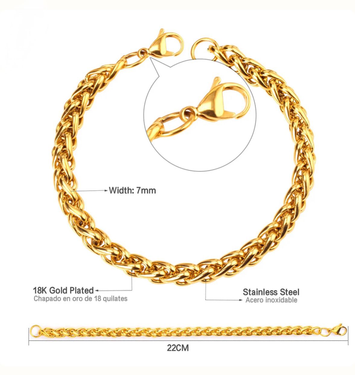 Bracelets Stainless Steel Gold