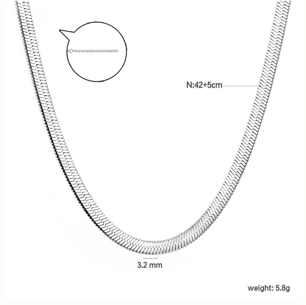 Stainless Steel Necklace Snake