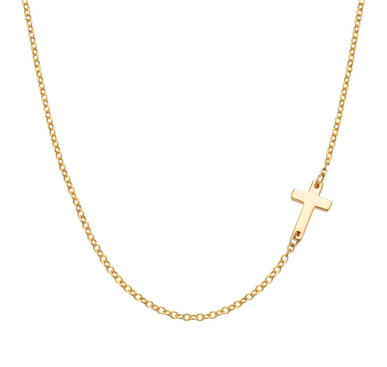 "Crosses" Necklace, 18K Gold Plated Stainless Steel