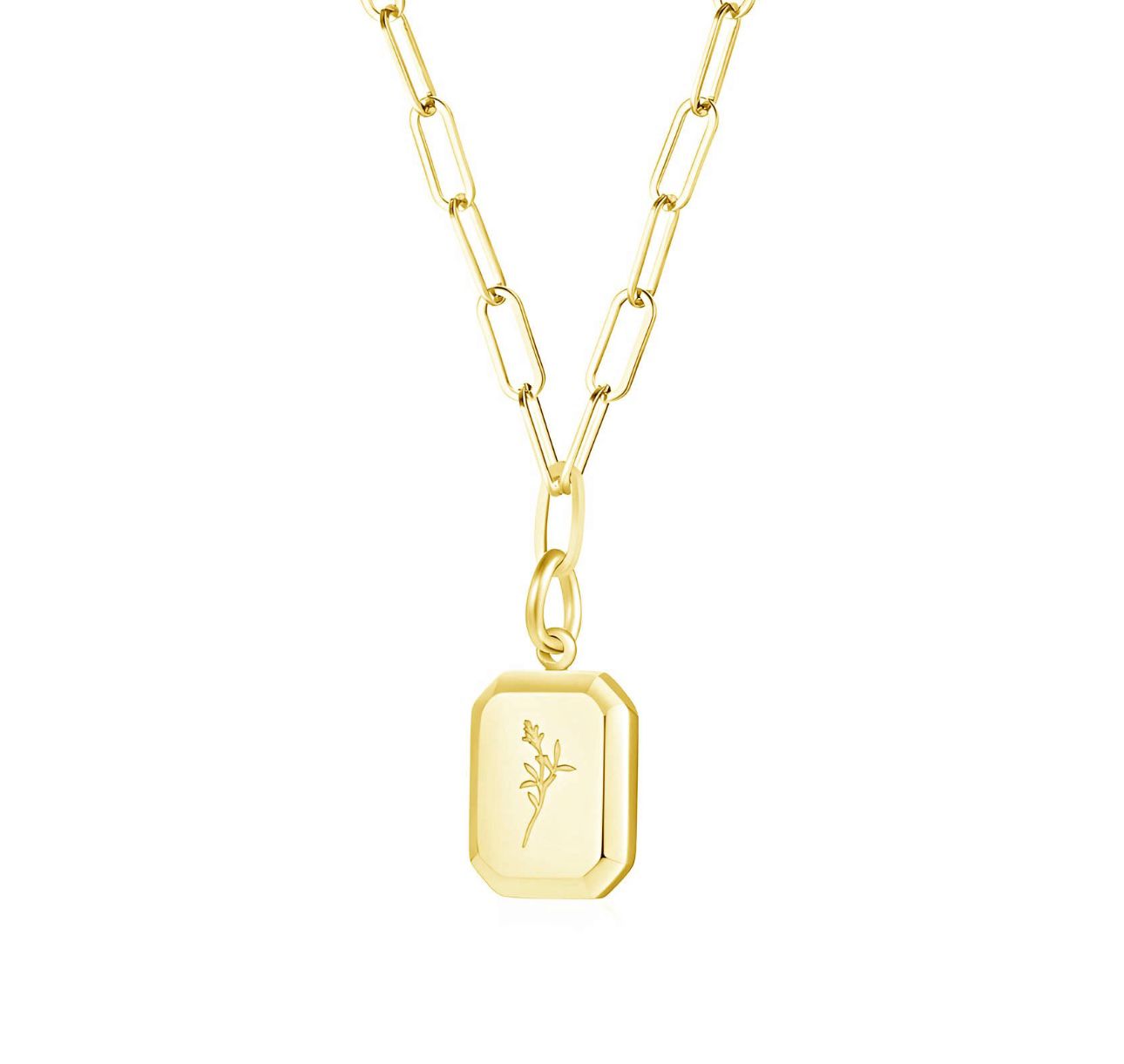 "Flower" Necklace, 18K Gold Plated Stainless Steel